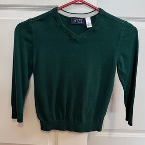 The Children's Place Deep Green V-Neck Sweater